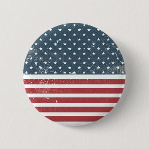 Macaron Rond 5 Cm drapeau américain en détresse