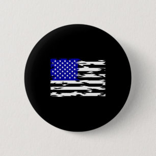 Macaron Rond 5 Cm Drapeau américain étoiles et bandes patriotiques