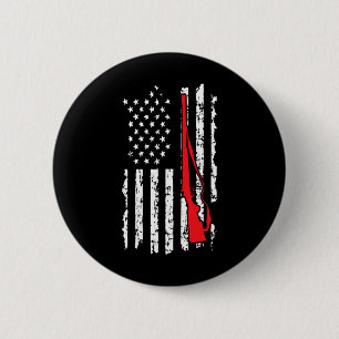 Macaron Rond 5 Cm Drapeau américain Femmes Hommes Chasse À Tir