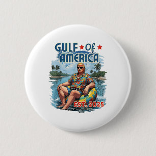 Macaron Rond 5 Cm Drapeau Américain G 2025 Du Golfe Des Etats-Unis E