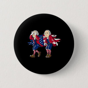 Macaron Rond 5 Cm Drapeau américain George Washington Griddy 4 juill