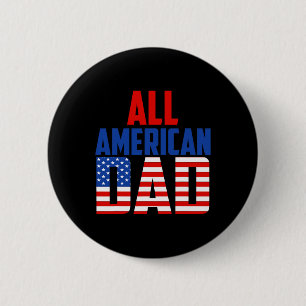 Macaron Rond 5 Cm Drapeau américain Hommes 4 juillet