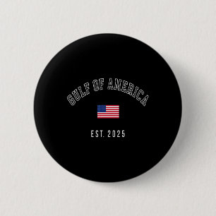Macaron Rond 5 Cm Drapeau Américain M Du Golfe De L'Amérique Est 202