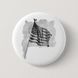 Macaron Rond 5 Cm Drapeau américain Patriotic Vintage Art
