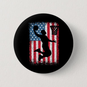 Macaron Rond 5 Cm Drapeau américain patriotique Bysketbyll 4 juillet
