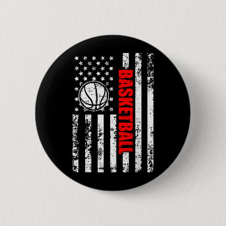 Macaron Rond 5 Cm Drapeau américain patriotique de baseball