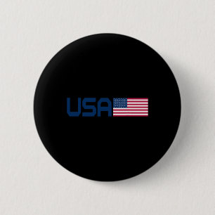 Macaron Rond 5 Cm Drapeau Américain Patriotique Hommes Femmes 4 Juil