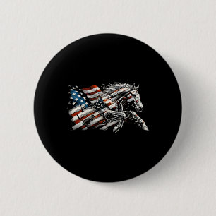 Macaron Rond 5 Cm Drapeau américain Quartier Lover