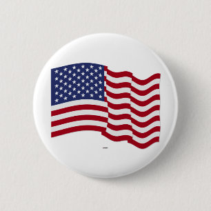 Macaron Rond 5 Cm Drapeau Américain qui Flotte