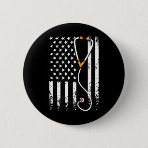 Macaron Rond 5 Cm Drapeau Américain Texas 4 Juillet Cadeau Vintage H