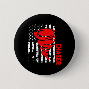 Macaron Rond 5 Cm Drapeau américain Tornado Storm Chaser O