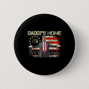 Macaron Rond 5 Cm Drapeau américain Trump 2024 Daddys Accueil Nous L