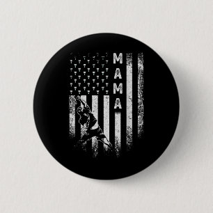 Macaron Rond 5 Cm Drapeau américain vintage Usa Maman badminton fièr