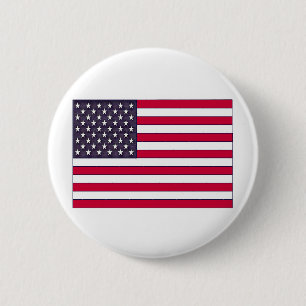 Macaron Rond 5 Cm Drapeau américain (Votre Texte)