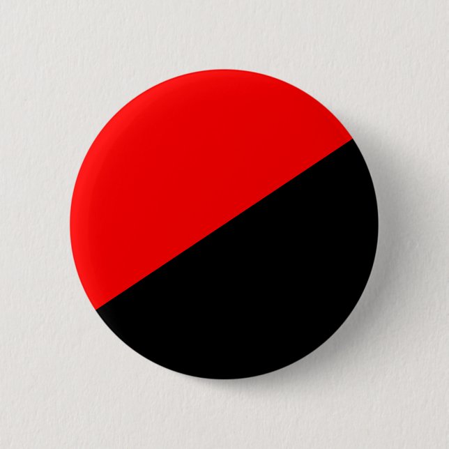 Macaron Rond 5 Cm Drapeau anarchiste (Anarchisme) (Devant)