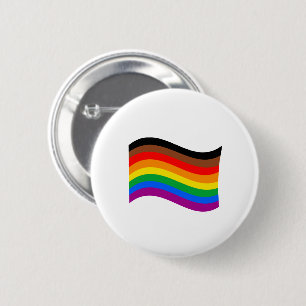 Macaron Rond 5 Cm Drapeau arc-en-ciel de Philly Pride