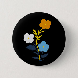 Macaron Rond 5 Cm Drapeau Asexuel Aromantique subtil Fleurs