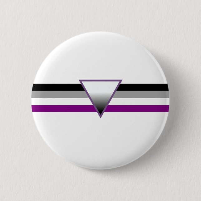 Macaron Rond 5 Cm Drapeau asexuel de fierté (Devant)