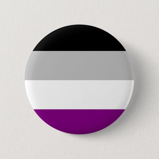 Macaron Rond 5 Cm Drapeau asexuel de fierté (Devant)