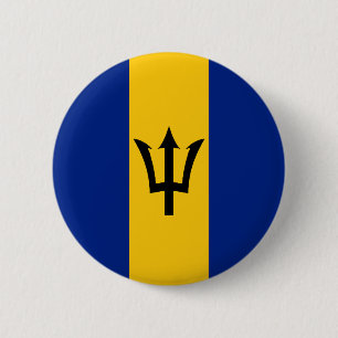 Macaron Rond 5 Cm Drapeau Barbade