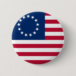 Macaron Rond 5 Cm drapeau betsy des Etats-Unis