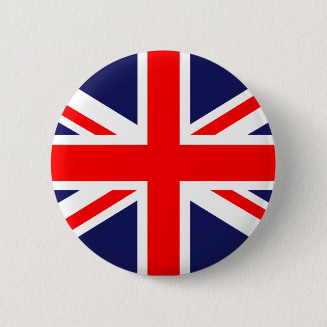 Macaron Rond 5 Cm Drapeau britannique (Devant)