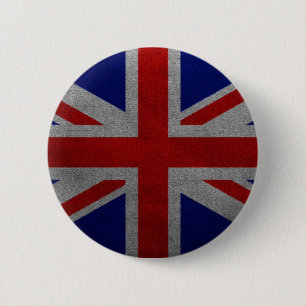 Macaron Rond 5 Cm Drapeau britannique Vintage Union Jack