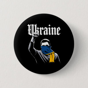 Macaron Rond 5 Cm Drapeau cadeau Ukraine Ukraini Kiev Ukrainien Ukra