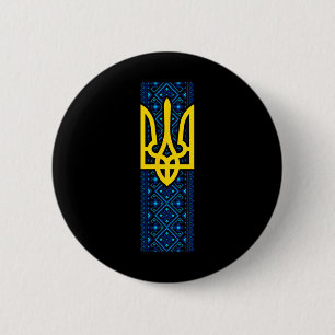 Macaron Rond 5 Cm Drapeau Cadeau Ukraine Ukraini Kiev Ukrainien Ukra