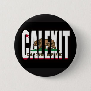 Macaron Rond 5 Cm Drapeau Calexit et California