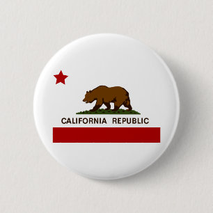 Macaron Rond 5 Cm Drapeau californien Patriotique