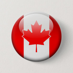 Macaron Rond 5 Cm Drapeau canadien 2,0