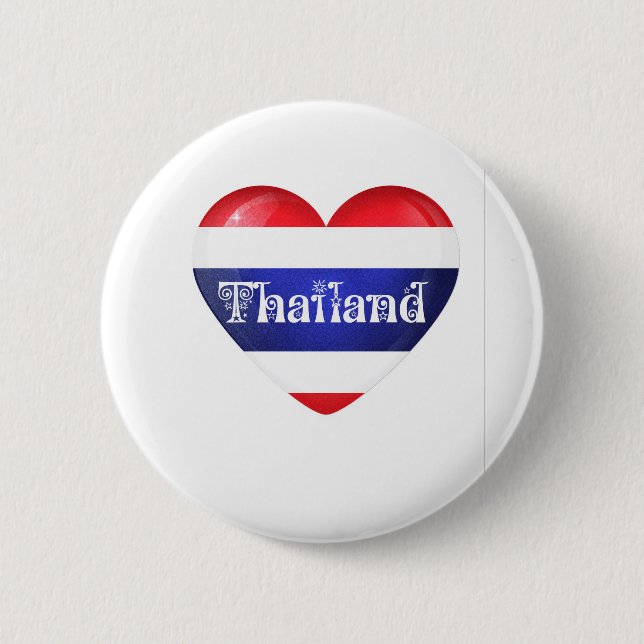 Macaron Rond 5 Cm Drapeau cardiaque en Thaïlande (Devant)