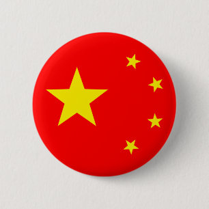 Macaron Rond 5 Cm Drapeau chinois "classique"