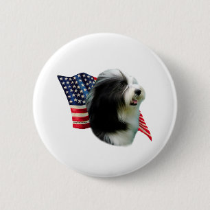Macaron Rond 5 Cm Drapeau Collie hérissé
