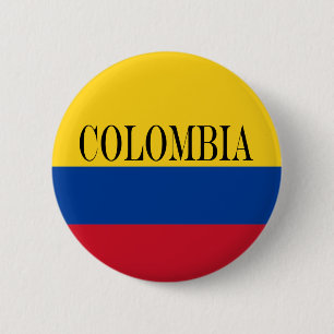 Macaron Rond 5 Cm Drapeau Colombie - Bandera De Colombia