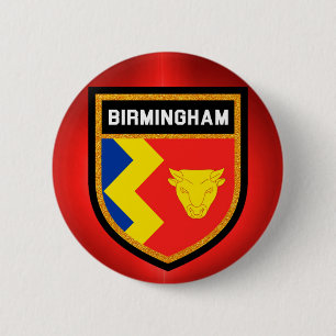 Macaron Rond 5 Cm Drapeau de Birmingham