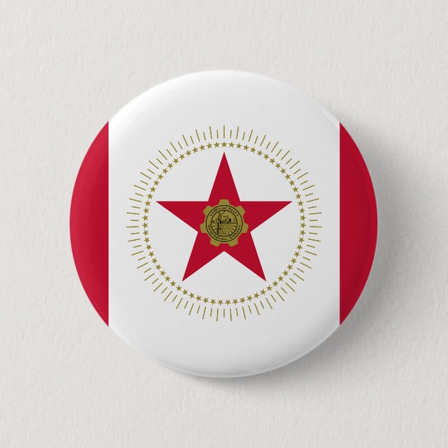 Macaron Rond 5 Cm Drapeau de Birmingham, Alabama Pinback Button (Devant)