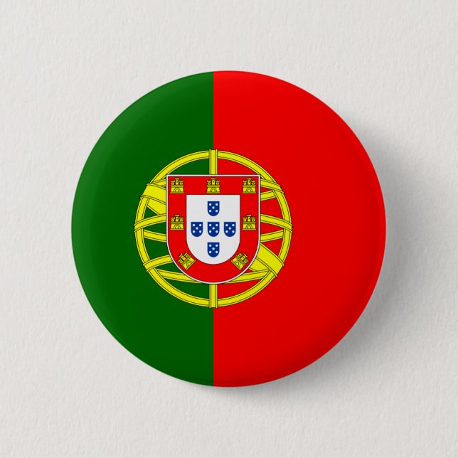 Macaron Rond 5 Cm Drapeau de bouton du Portugal (Devant)