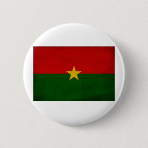 Macaron Rond 5 Cm Drapeau de Burkina Faso