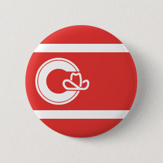 Macaron Rond 5 Cm Drapeau de Calgary (Alberta) Bouton
