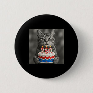 Macaron Rond 5 Cm Drapeau de chat 250 ans 1776-2026 Gâteau d'anniver
