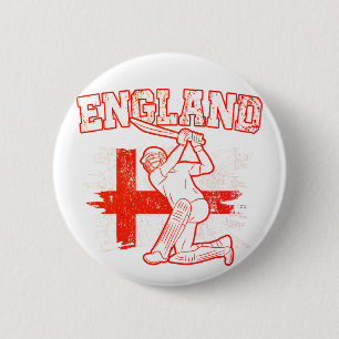 Macaron Rond 5 Cm Drapeau de cricket Angleterre
