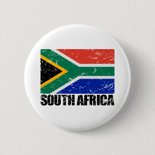 Macaron Rond 5 Cm Drapeau de cru de l'Afrique du Sud