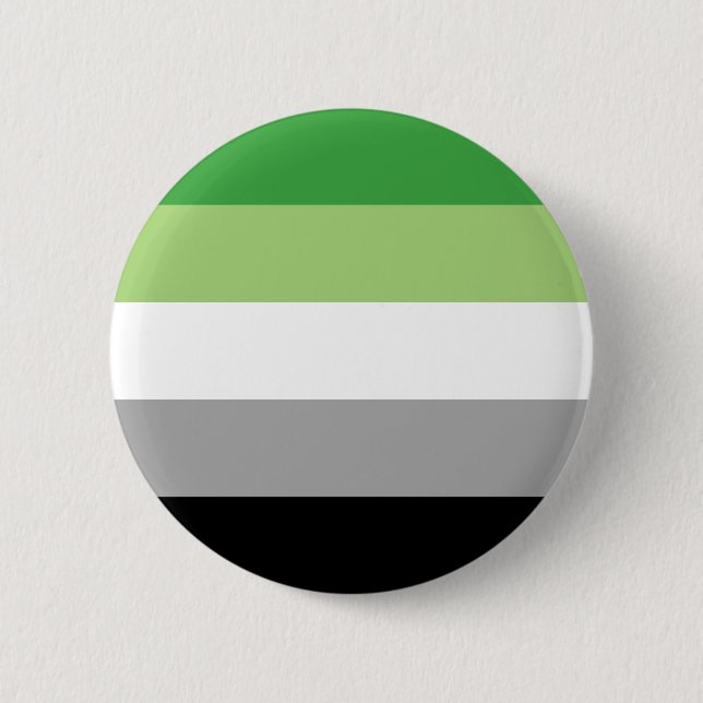 Macaron Rond 5 Cm Drapeau de fierté aromantique LGBTQ (Devant)