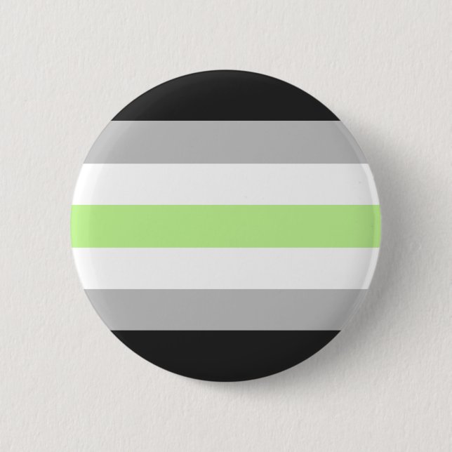 Macaron Rond 5 Cm Drapeau de fierté d'Agender (Devant)