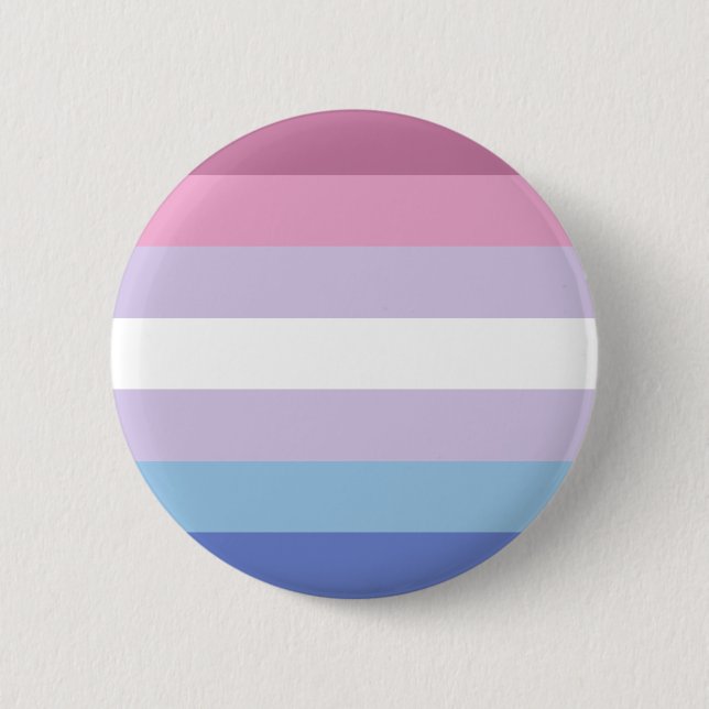Macaron Rond 5 Cm drapeau de fierté de bigender (Devant)