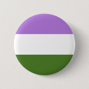 Macaron Rond 5 Cm Drapeau de fierté de Genderqueer