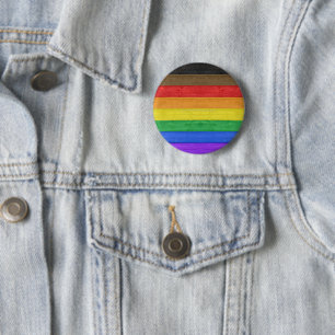 Macaron Rond 5 Cm Drapeau de fierté gay inclusif SlipperyJoe's à tex