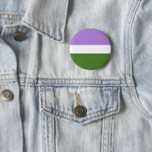 Macaron Rond 5 Cm Drapeau de fierté genderqueer de SlipperyJoe lavan